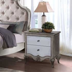 Antique Champagne 2-drawer Nightstand - as Pic
