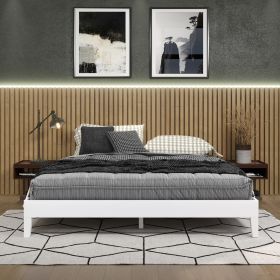 Nix - King Platform Bed - White - as Pic