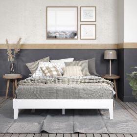 Nix - Queen Platform Bed - White - as Pic
