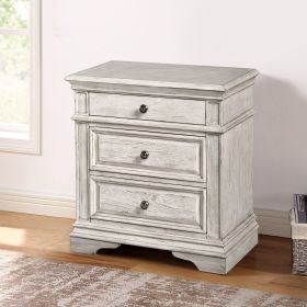 Highland Park - Nightstand With USB - Cathedral White - as Pic