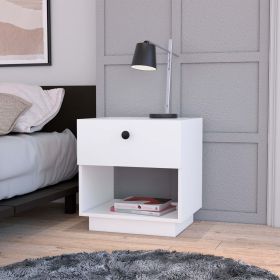 Ethan White 1-Drawer Nightstand - as Pic