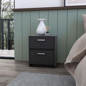 Caleb Black 2-Drawer Nightstand - as Pic