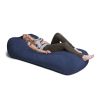 Jaxx Arlo Chaise Lounge Bean Bag Chair - Premium Chenille, Navy - Navy Blue - Chenille