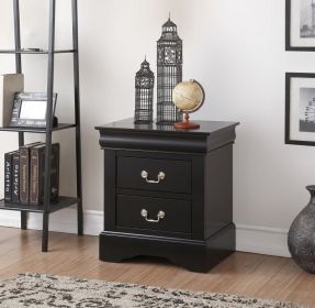 Louis Philippe III Nightstand in Black - 19503