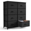 Sweetcrispy Dresser for Bedroom with 8 Drawers Tall Dresser & Chest of Drawers Fabric Dresser with Wood Top and Sturdy Steel Frame - as Pic