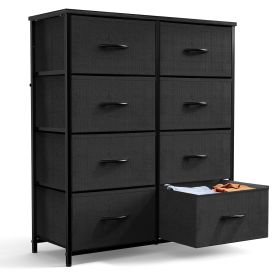Sweetcrispy Dresser for Bedroom with 8 Drawers Tall Dresser & Chest of Drawers Fabric Dresser with Wood Top and Sturdy Steel Frame - as Pic