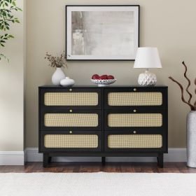 Drawer bedroom dresser, wooden antique dresser, TV cabinet bedroom living room corridor storage dresser, storage box drawer cabinet, six-drawer cabine