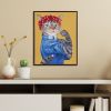 Rosie the Feline Framed Canvas Wall Art - as Pic