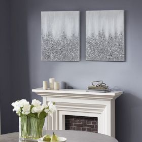 Heavily Embellished 2-piece Canvas Wall Art Set - as Pic