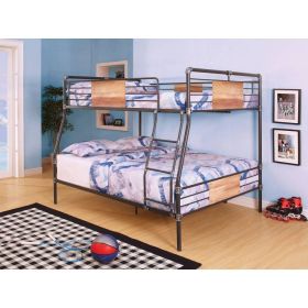 ACME Brantley Full XL/Queen Bunk Bed in Sandy Black & Dark Bronze Hand-Brushed 37725 - as Pic