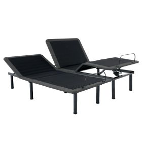 Bridgevine Home King Size Quick Assembly Adjustable Bed Frame with Voice Activated Controls - as Pic