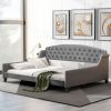 Modern Luxury Tufted Button Daybed, Full, Gray (Old SKU: SM001009AAE) - as Pic