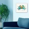 "Don't be a Crabby Pants" By Marla Rae, Printed Wall Art, Ready To Hang Framed Poster, White Frame - as Pic