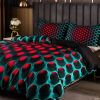 3pcs Y2K Stereoscopic Dense Holes Pattern Bedding Set; Colorful Duvet Cover Set (Without Quilt) - Full