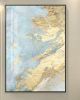 100% Hand Painted Abstract Oil Painting Wall Art White Gold Foil Minimalist Modern On Canvas Decor For Living Room Office No Frame - 150x220cm