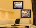 "Veranda Views Collection" 2-Piece Vignette By John Rossini, Printed Wall Art, Ready To Hang Framed Poster, Black Frame - as Pic
