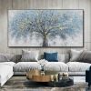 Hand Painted Oil Painting Oil Painting on Canvas Tree Blue Abstract Trees Landscape Modern Oil Painting Original Hand Painted Painting Modern Art - 40