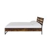 ACME Juvanth Eastern King Bed in Rustic Oak & Black Finish 24247EK - as Pic