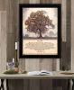 Trendy Decor 4U "Living Life" Framed Wall Art, Modern Home Decor Framed Print for Living Room, Bedroom & Farmhouse Wall Decoration by Bonnie Mohr - as