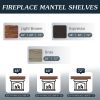60" Rustic Wood Fireplace Mantel, Wall-Mounted & Floating Shelf for Home Decor - as Pic