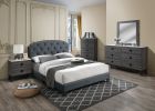 Bedroom Furniture Contemporary Look Grey Color Nightstand Drawers Bed Side Table plywood - as Pic