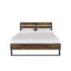 ACME Juvanth Eastern King Bed in Rustic Oak & Black Finish 24247EK - as Pic