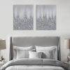 Heavily Embellished 2-piece Canvas Wall Art Set - as Pic