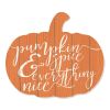 "Pumpkin and Spice" By Artisan Lux + Me Designs Printed on Wooden Pumpkin Wall Art - as Pic