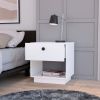 Ethan White 1-Drawer Nightstand - as Pic