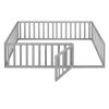Full Size Wood Daybed Frame with Fence, Gray(OLD SKU:WF289662AAE) - as Pic