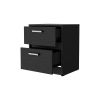 Caleb Black 2-Drawer Nightstand - as Pic