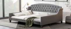 Modern Luxury Tufted Button Daybed, Full, Gray (Old SKU: SM001009AAE) - as Pic
