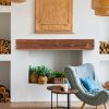 60" Rustic Wood Fireplace Mantel, Wall-Mounted & Floating Shelf for Home Decor - as Pic