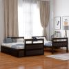 Twin over Full Bunk Bed with Storage - Espresso(OLD SKU :LP000022AAP) - as pic