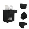 Merimac 1-Drawer 1-Shelf Nightstand Black Wengue - as Pic