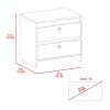 Heritage Rectangle 2-Drawer Nightstand Black Wengue - as Pic