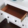 Transitional Style White Color Solid wood 1pc Nightstand Only Bedroom Furniture Bedside Table Round Knobs 3-Drawers Nightstand - as Pic