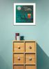 "Night Owl" By Marla Rae, Printed Wall Art, Ready To Hang Framed Poster, White Frame - as Pic