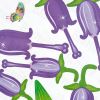 Purple Lily Valley - Wall Decals Stickers Appliques Home Decor - HEMU-HL-1272