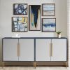 Abstract 5-piece Gallery Framed Canvas Wall Art Set - as Pic