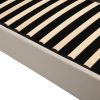 Queen size Upholstered Platform bed with a Hydraulic Storage System - Beige - pic