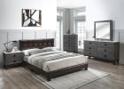 Bedroom Furniture Contemporary Look Grey Color Nightstand Drawers Bed Side Table plywood - as Pic