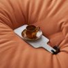 Boho Comforter Set, Boho Bedding set with Pom Poms Fringe Design, 1 Aesthetic Comforter and 2 Pillowshams - Burnt Orange - Queen