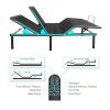 Bridgevine Home King Size Quick Assembly Adjustable Bed Frame with Voice Activated Controls - as Pic