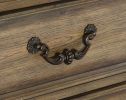 Traditional Vintage Style 1pc Nightstand of 3 Drawers Metal Hardware Weathered Pecan Finish Classic Bedroom Furniture - as Pic