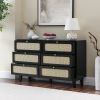 Drawer bedroom dresser, wooden antique dresser, TV cabinet bedroom living room corridor storage dresser, storage box drawer cabinet, six-drawer cabine