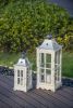 Wooden Candle Lantern Decorative, Hurricane Lantern Holder Decor for Indoor Outdoor, Home Garden Wedding - as Pic