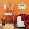 "Love Gathers Here" By Artisan Cindy Jacobs Printed on Wooden Pumpkin Wall Art - as Pic
