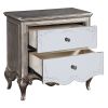 Antique Champagne 2-drawer Nightstand - as Pic