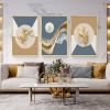 Framed Canvas Wall ArtOil Paintings Impressionism Aesthetic Prints Canvas Paintings for Living Room Bedroom Office Home; 3 Panels - 16*24